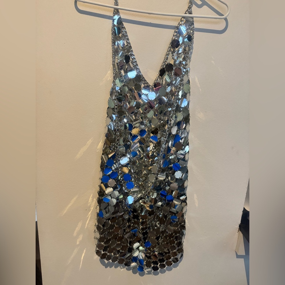 Silver Sequin Dress - Picture 4 of 6